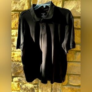 Men’s black polo shirt. XL. Cotton/Polyester blend. Excellent pre owned shape
